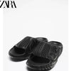 Importé - ZARA NEW - Chaussure Homme Sandales Décontractée Bout Ouvert - Noir