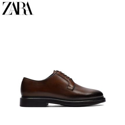 Importé - ZARA NEW - Chaussure Homme Britannique confortables En Cuir - Marron