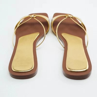 Importé - ZARA NEW - Chaussure Sandales Femme - Or