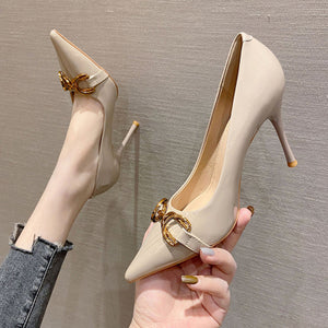 Importé - Chaussure Sandale Femme A Haut-Talon - En Cuir Verni