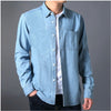 Importé - Chemise Jean Slim Homme A Manche Longue En Coton