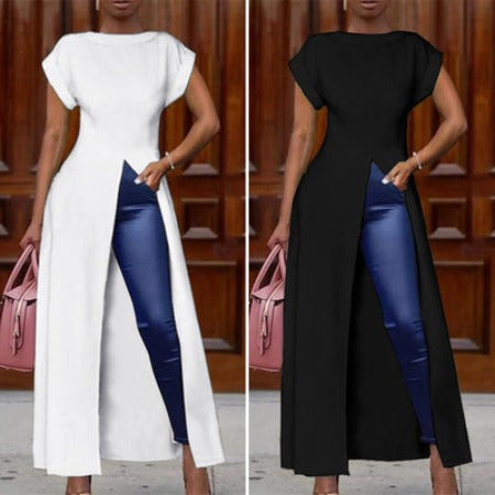 Importé - Robe Femme Longue Avec Fente Sur Le Côté