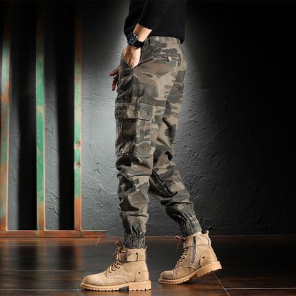 Importé - Pantalon Homme Sport Décontracté Style Camouflage Militaire En Coton