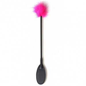 TAPETTE AVEC PLUMEAU FUCHSIA - 42 CM