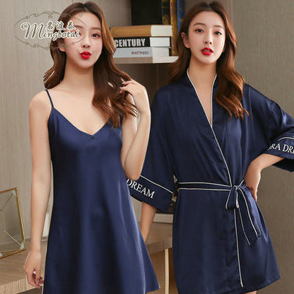 Importe - Ensemble Pyjamas Nuisette Femme2 Pièces Manche Longue En Dentelle