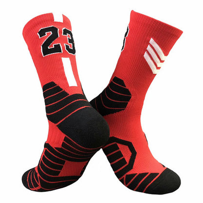Importé - Chaussettes De Basket-ball Numéroté Pour Adulte Antidérapantes