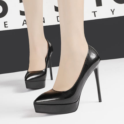 Importé -  Chaussure Femme A Haut Talon Sexy En Cuir Verni