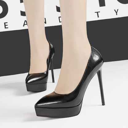 Importé -  Chaussure Femme A Haut Talon Sexy En Cuir Verni