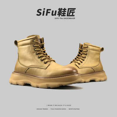 Importé - Chaussure Homme Sport Britannique Rétro Martin Botte En Cuir