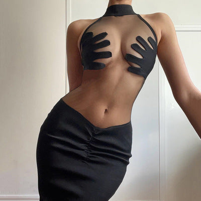 Importé - Robe De Soirée Femme Sans Manches Col rond