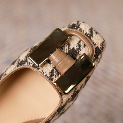 Importé - Sandales Femme Tendance A Talon Bas Bout carré