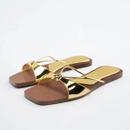 Importé - ZARA NEW - Chaussure Sandales Femme - Or