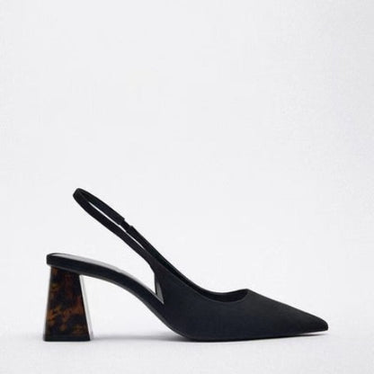 Importé - ZARA NEW - Chaussure Sandales Femme À Gros Talons - Noir