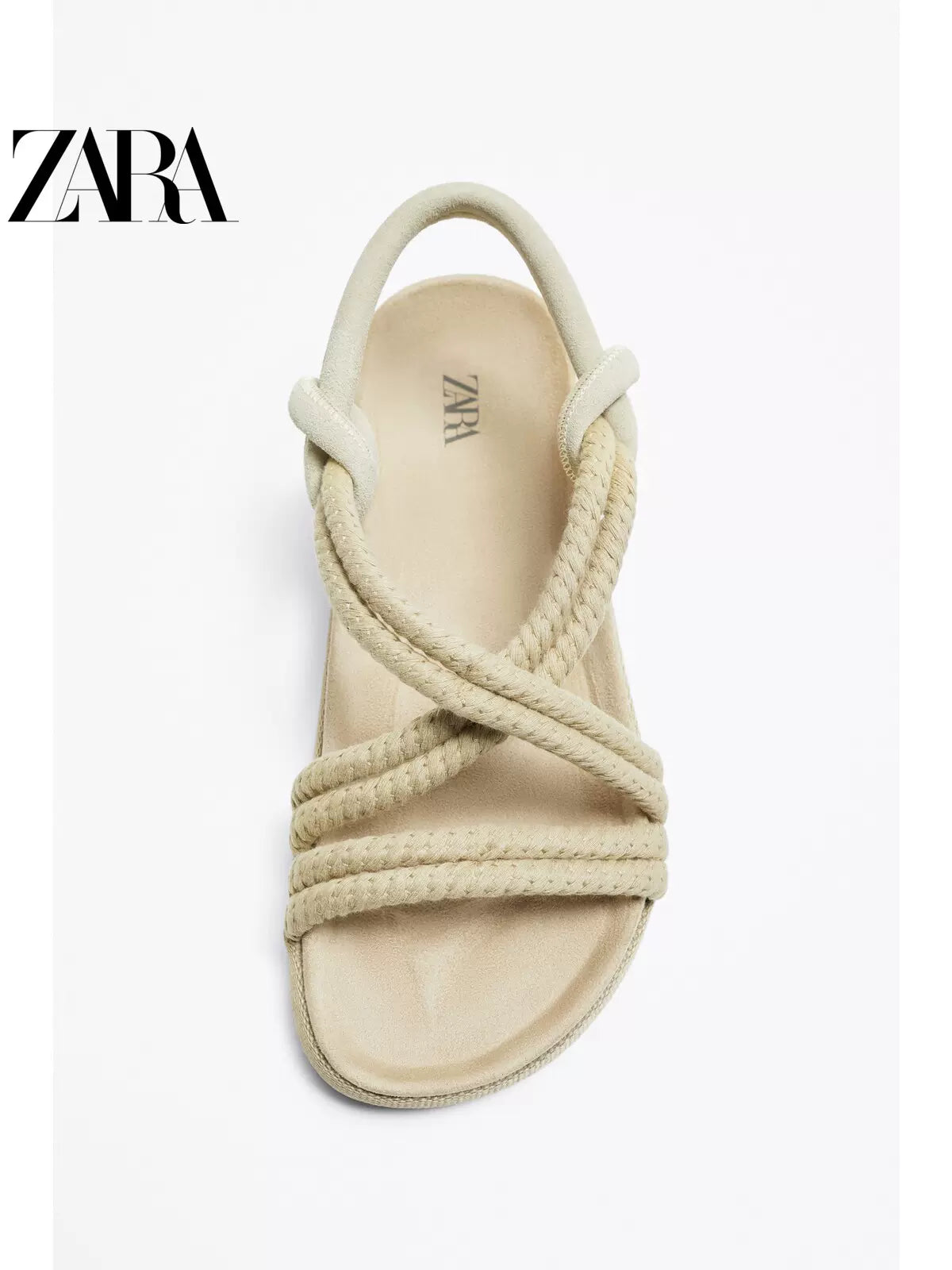 Importé - ZARA NEW - Chaussure Homme Sandales A Lanières Décontracté - Beige