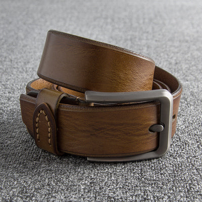 Importé - Ceinture Homme Avec Boucle Ardillon En Cuir Pu