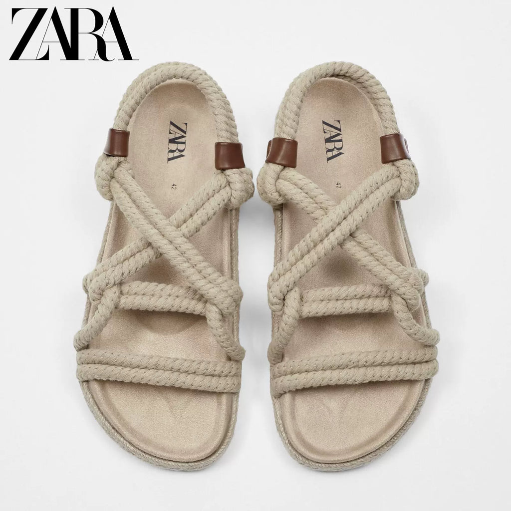 Importé - ZARA NEW - Sandales Homme A Lanières En Dentelle