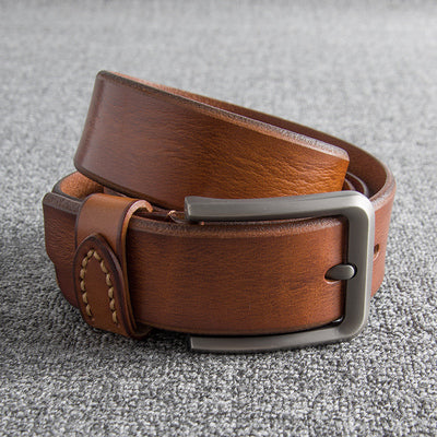 Importé - Ceinture Homme Avec Boucle Ardillon En Cuir Pu