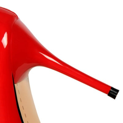 Importé - Chaussure Sandale Femme BIGTREE A Haut Talon 8 cm - En Cuir Verni