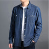 Importé - Chemise Jean Slim Homme A Manche Longue En Coton