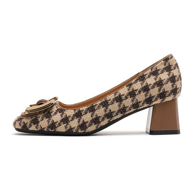 Importé - Sandales Femme Tendance A Talon Bas Bout carré