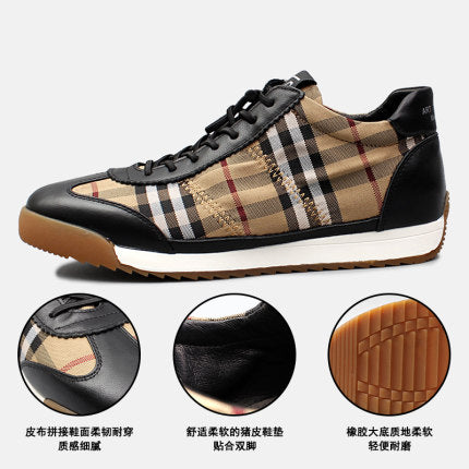 Importé - Chaussure Britanniques Homme Montante Décontractée Tendance En Cuir