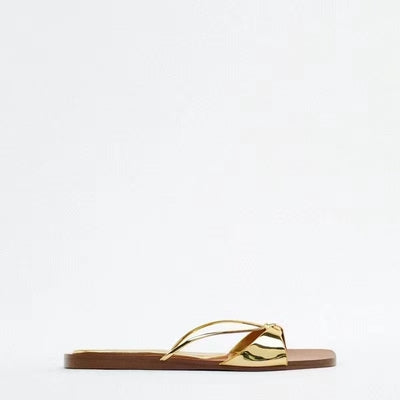 Importé - ZARA NEW - Chaussure Sandales Femme - Or