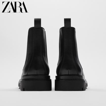 Importé - ZARA NEW - Chaussure Homme Bottes Chelsea Classiques À Gaine - Noir