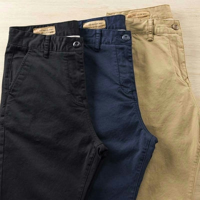 Importé - Pantalon Homme Décontracté 100% Coton Élastique
