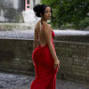 Importé - Robe De Soirée Femme Longue Dos Ouvert - Rouge
