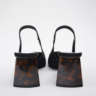 Importé - ZARA NEW - Chaussure Sandales Femme À Gros Talons - Noir