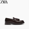 Importé  - ZARA NEW - Chaussure Homme Britannique Mocassin Décontractés En Cuir - Marron