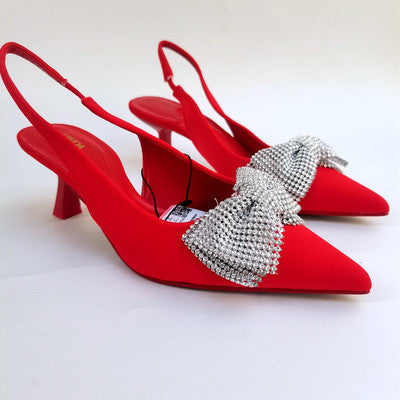 Importé - ZARA NEW - Chaussure Sandales Femme À Talons Avec Nœud