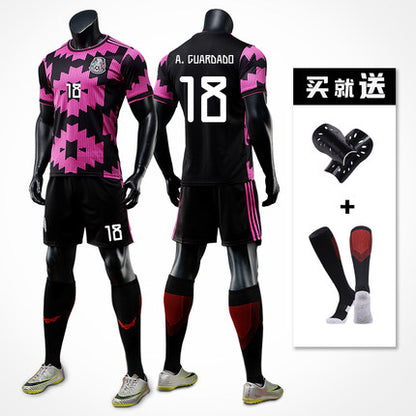 Importé - Ensemble Sport Mexique Adulte De football Maillot 2021 A Manches Courtes