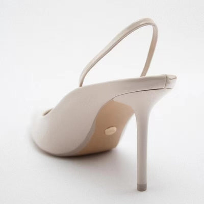 Importé - ZARA NEW - Chaussure Sandales Femme Verni À Haut Talons - Beige