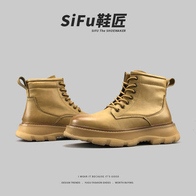 Importé - Chaussure Homme Sport Britannique Rétro Martin Botte En Cuir