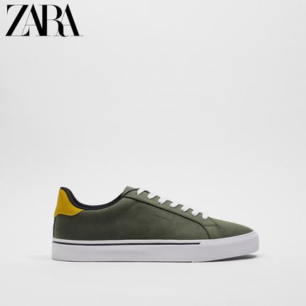 Importé ZARA NEW Chaussure Homme Tennis Confortable Vert kaki