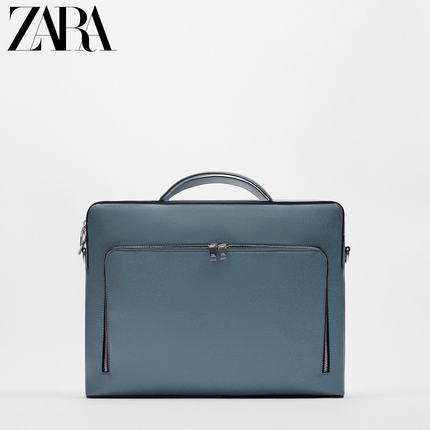 Importé ZARA NEW Sac A Main Porte-documents Hommes Bleu