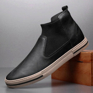 Importé - Chaussure Homme Britannique Montantes Style Bottines A Gaine