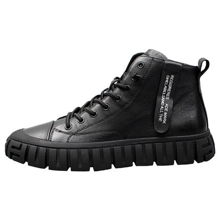 Importé - Chaussure Cuir Homme Basket Montante Décontractée