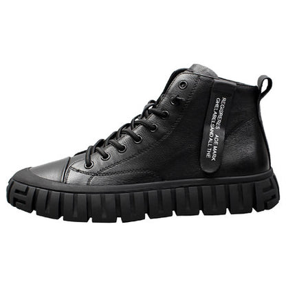 Importé - Chaussure Cuir Homme Basket Montante Décontractée