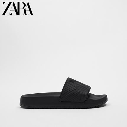 Importé - ZARA NEW - Sandales Homme En Gomme - Noir