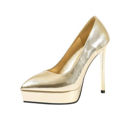 Importé -  Chaussure Femme A Haut Talon Sexy En Cuir Verni