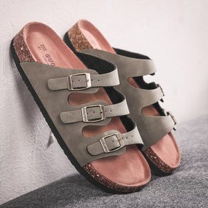 Importé - Sandales Liège à Trois Boucles Semelle Antidérapant