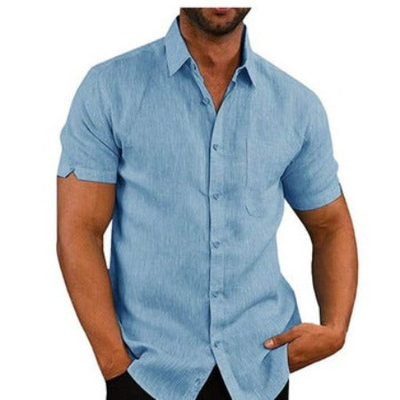 Importé - Chemise Homme Slim À Manches Courtes