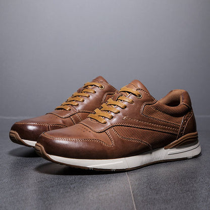 Importé  - Chaussure Homme Sport Tennis Confort 100% Cuir Verni