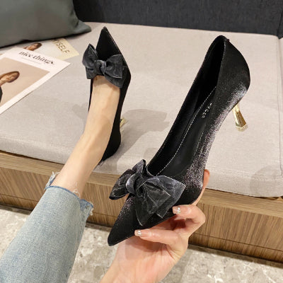 Importé - Chaussure Sandale Femme Décontracté Avec Nœud A Haut-Talon