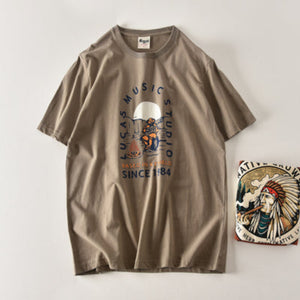 Importé - T-Shirt Pur Coton Homme Décontracté Manche Courte