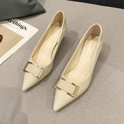 Importé - Sandales Femme Tendance A Talon Bas Bout Peu Profonde 5cm