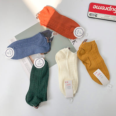 Importé - Lot de 5 Paires de Chaussettes Montante broderie Sport En Coton