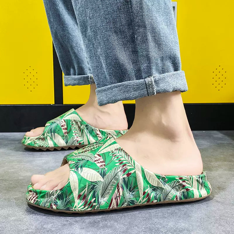 Importé - Sandale Homme Liège Style Pantoufles Antidérapant Avec Semelle EVA